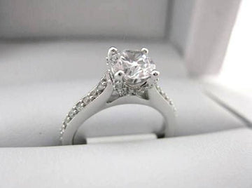 White Gold La Vie Engagement Ring 115256-100