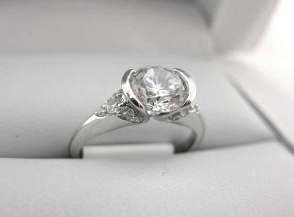 White Gold La Vie Engagement Ring 115262-100