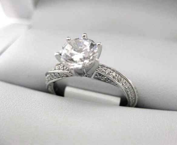 White Gold La Vie Engagement Ring 115266-S