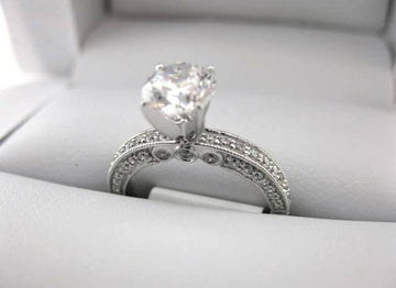 White Gold La Vie Engagement Ring 115268-S