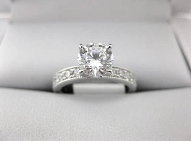 White Gold La Vie Engagement Ring 115269-S