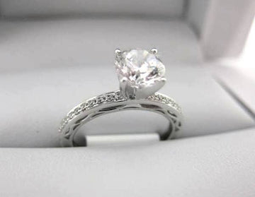 White Gold La Vie Engagement Ring 115270-S