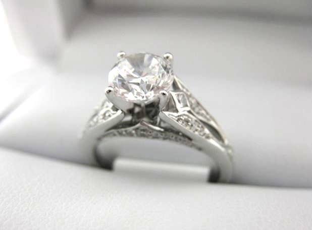 White Gold La Vie Engagement Ring 115278-100