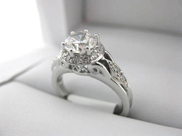 White Gold La Vie Engagement Ring 115284-100
