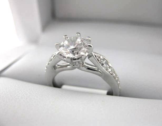 White Gold La Vie Engagement Ring 115289-100